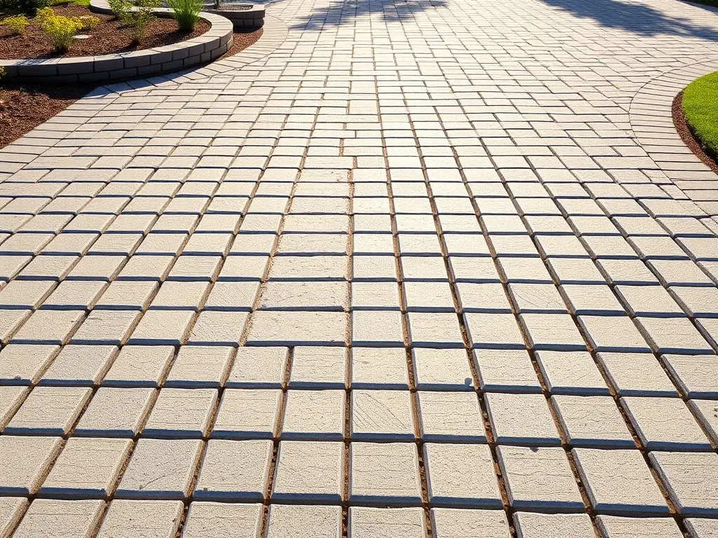 A beautifully installed paver driveway with a modern design, showcasing the quality and precision of Vapaver Boyz's work.